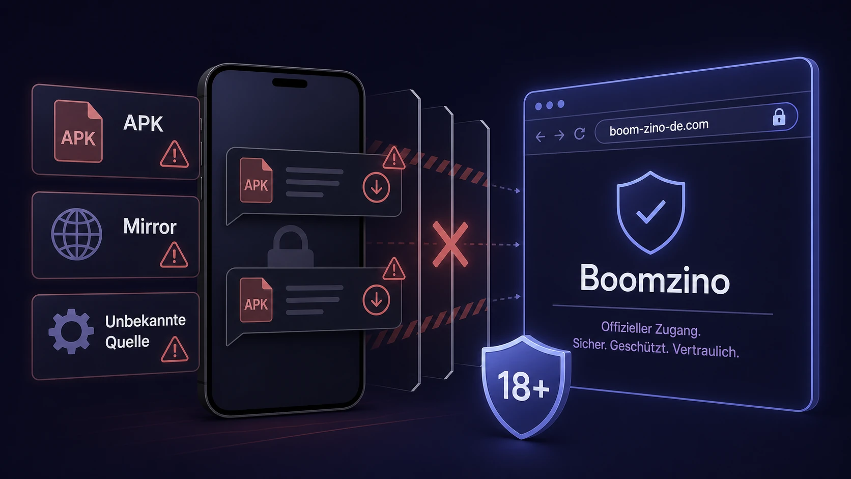 Boomzino App APK und riskante Installationen