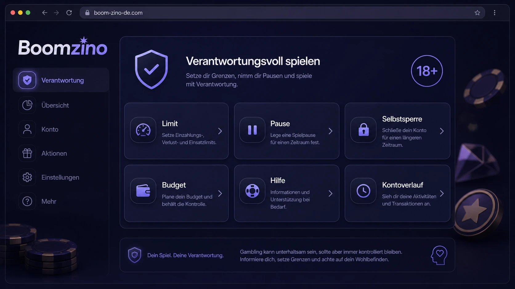 Verantwortungsvoll spielen